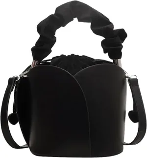 2025 New model Creative Petal Bag, Creative Petal Large-capacity Design Women's Single-shoulder Bag, Multi-functional Crossbody Bag(Black)