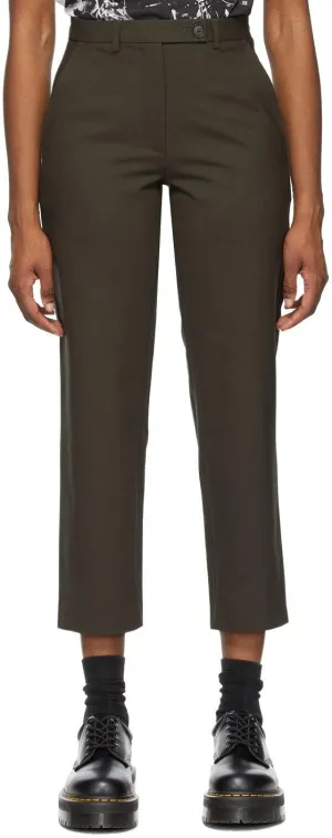 6397 Khaki Gabardine Relaxed Trousers