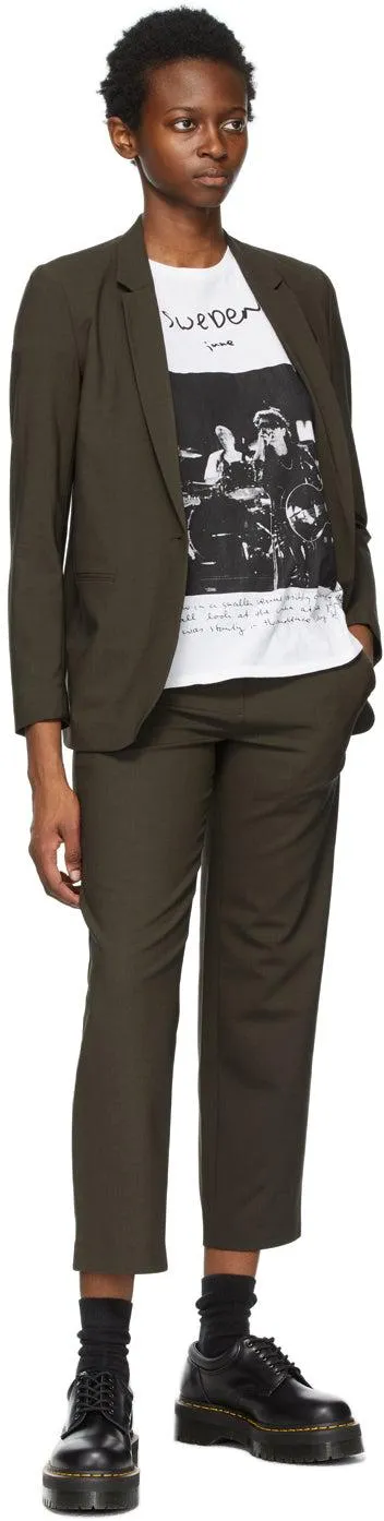 6397 Khaki Gabardine Relaxed Trousers