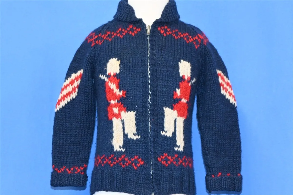 80s Shawl Neck Cowichan Ceremonial Guard Sweater 12-18 months