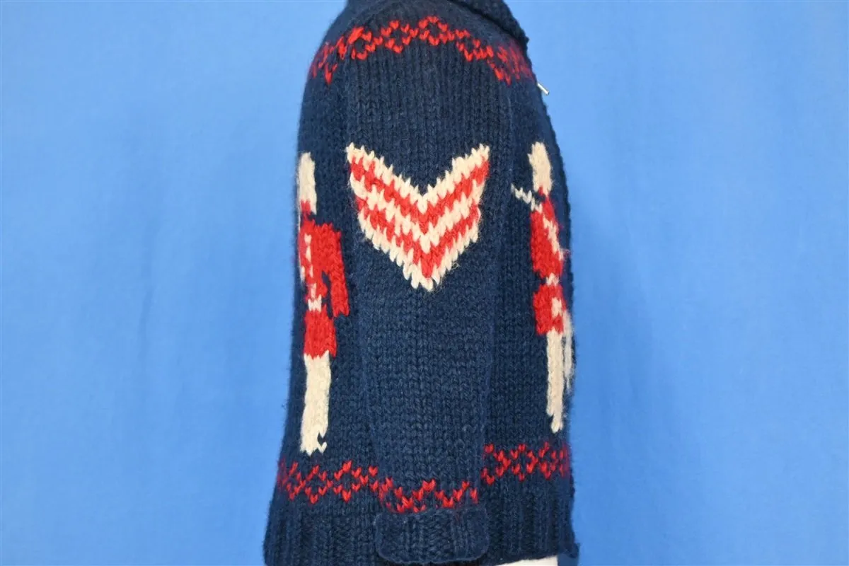 80s Shawl Neck Cowichan Ceremonial Guard Sweater 12-18 months