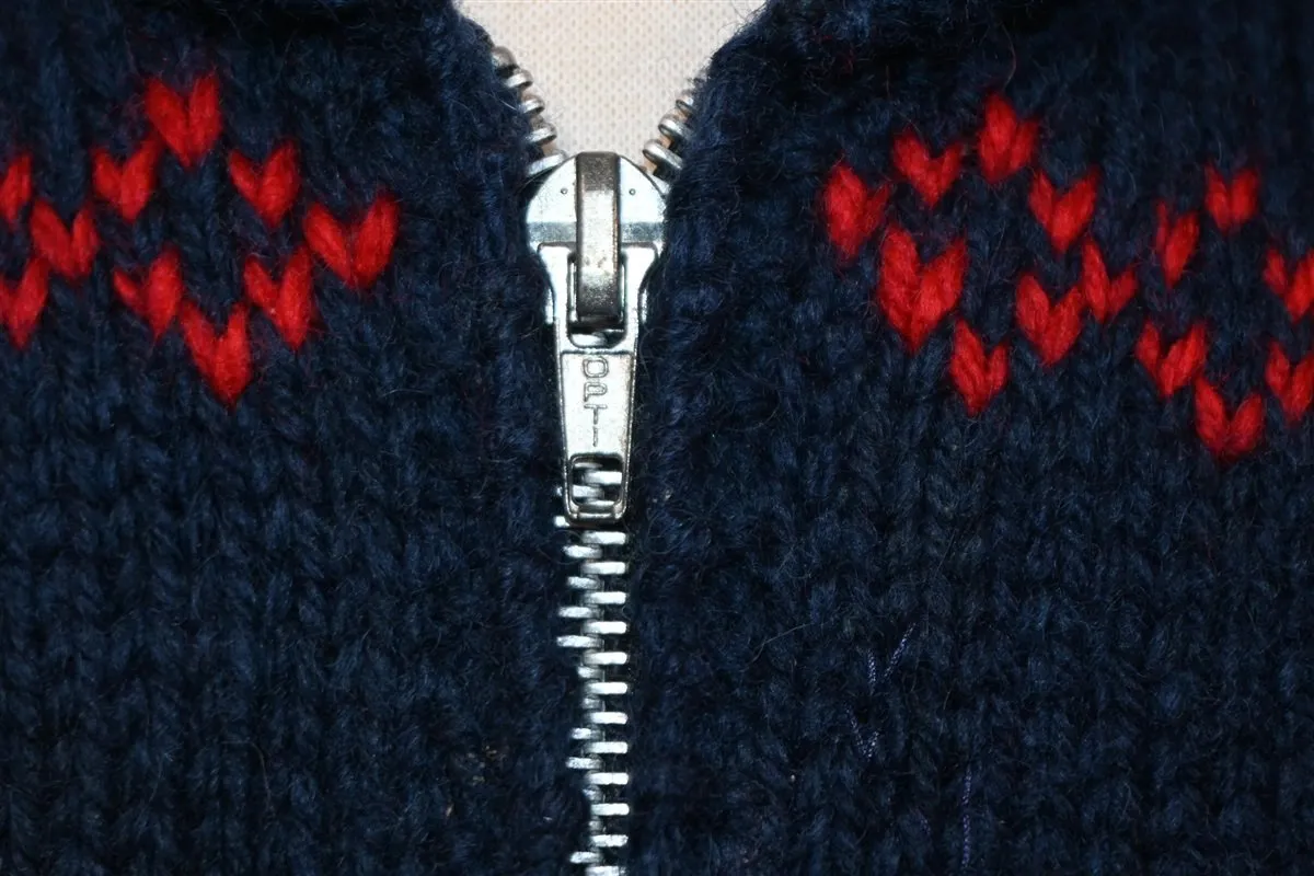 80s Shawl Neck Cowichan Ceremonial Guard Sweater 12-18 months