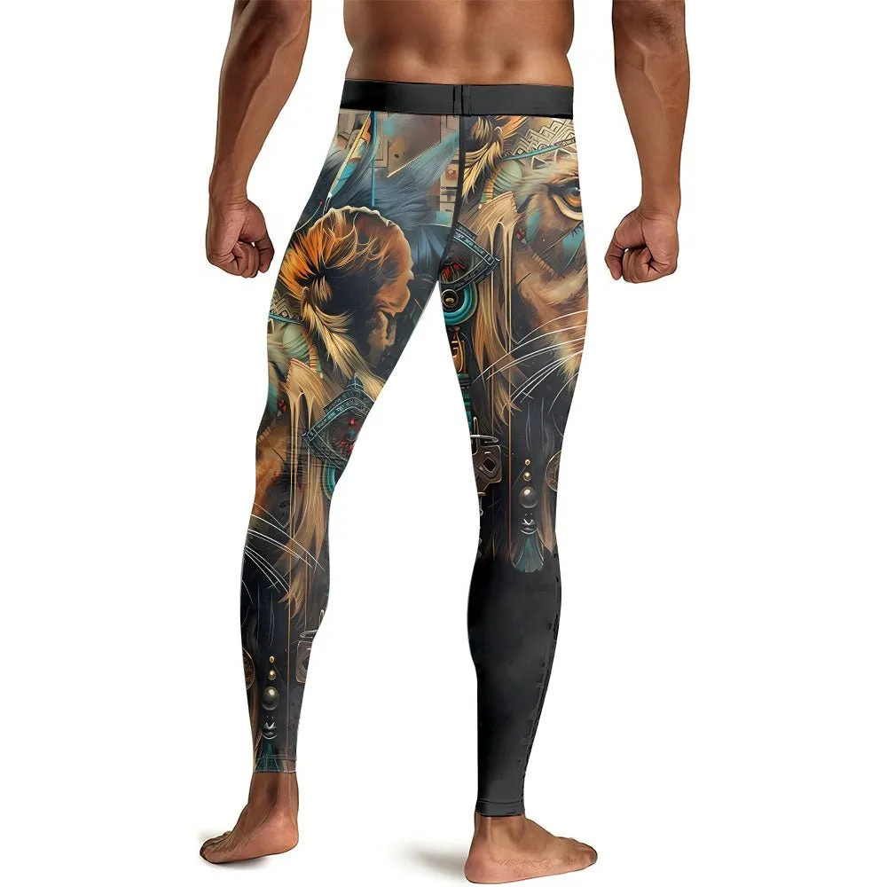 Acient Lion Men's Compression Leggings