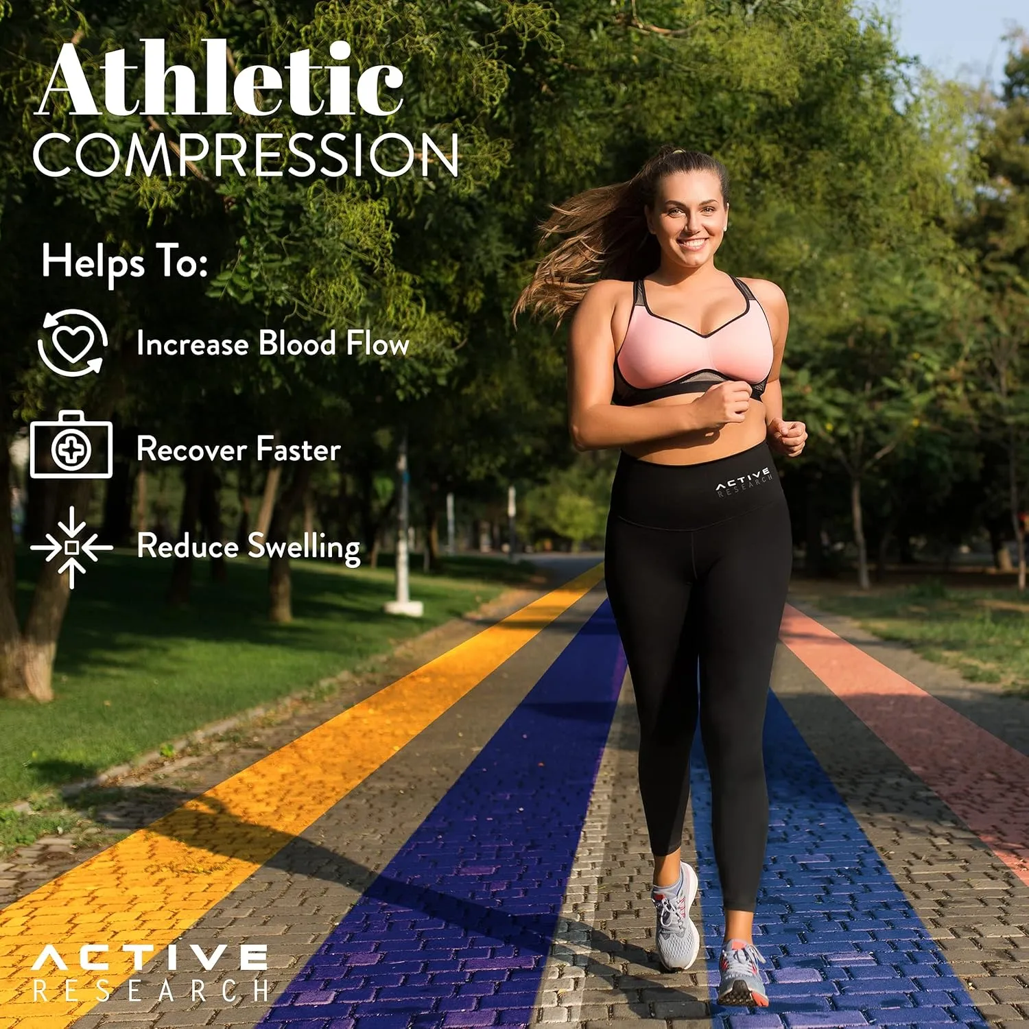 Active Research Workout Leggings - High Waisted, Slimming Tummy Compression Yoga Pants for Women