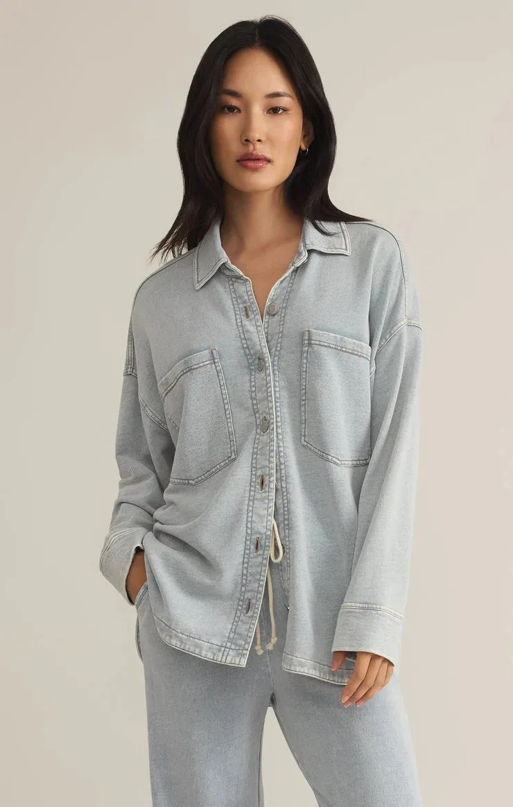 All Day Knit Denim Jacket - Washed Indigo