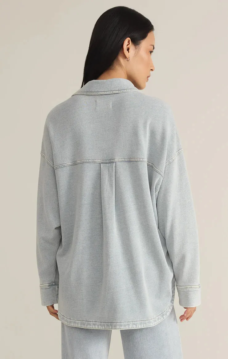 All Day Knit Denim Jacket - Washed Indigo