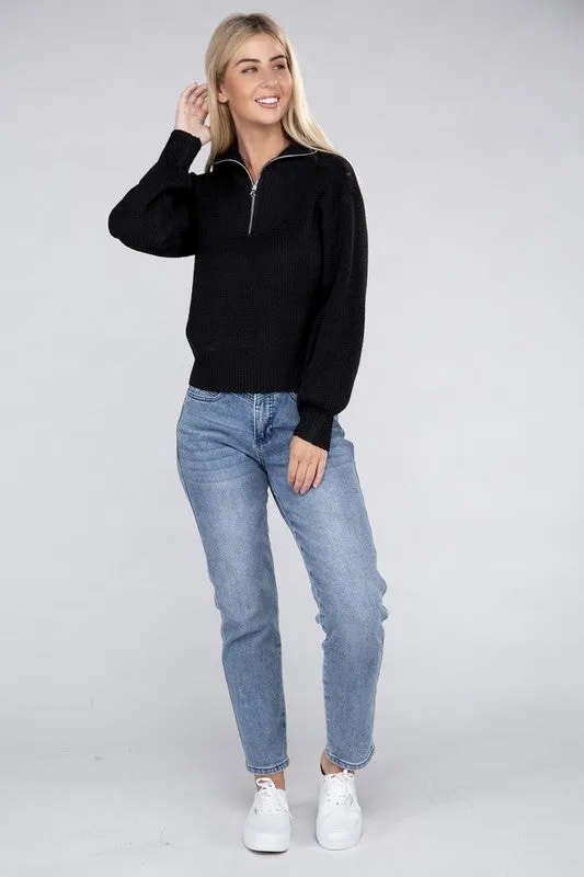Ambiance Easy-Wear Half-Zip Pullover