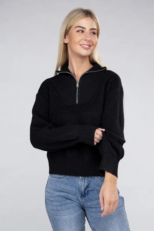 Ambiance Easy-Wear Half-Zip Pullover