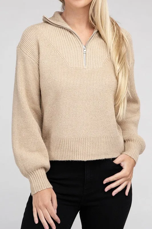 Ambiance Easy-Wear Half-Zip Pullover