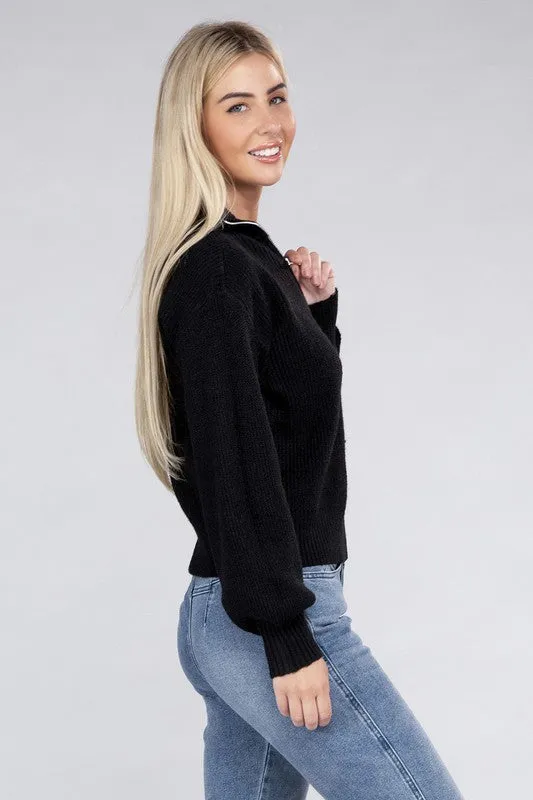 Ambiance Easy-Wear Half-Zip Pullover