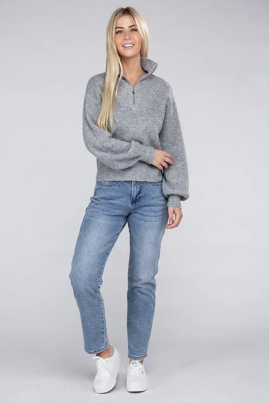 Ambiance Easy-Wear Half-Zip Pullover
