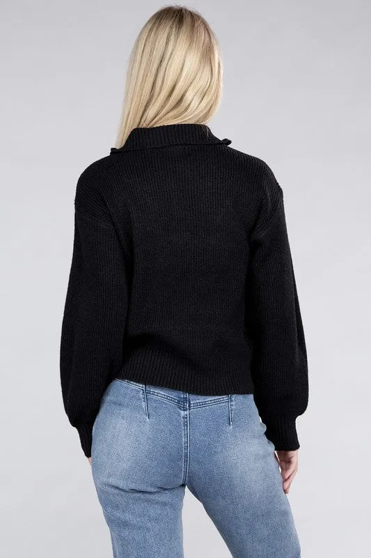 Ambiance Easy-Wear Half-Zip Pullover