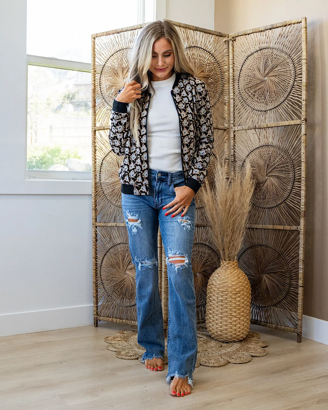 Ampersand Ave Flowerbomb-er Jacket - Gray