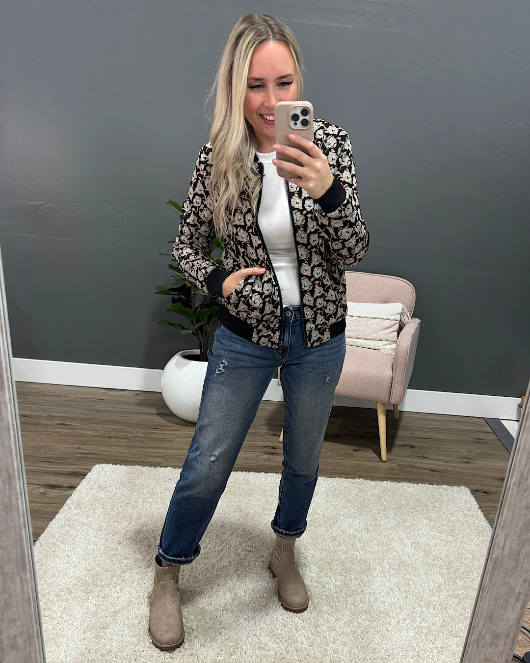 Ampersand Ave Flowerbomb-er Jacket - Gray
