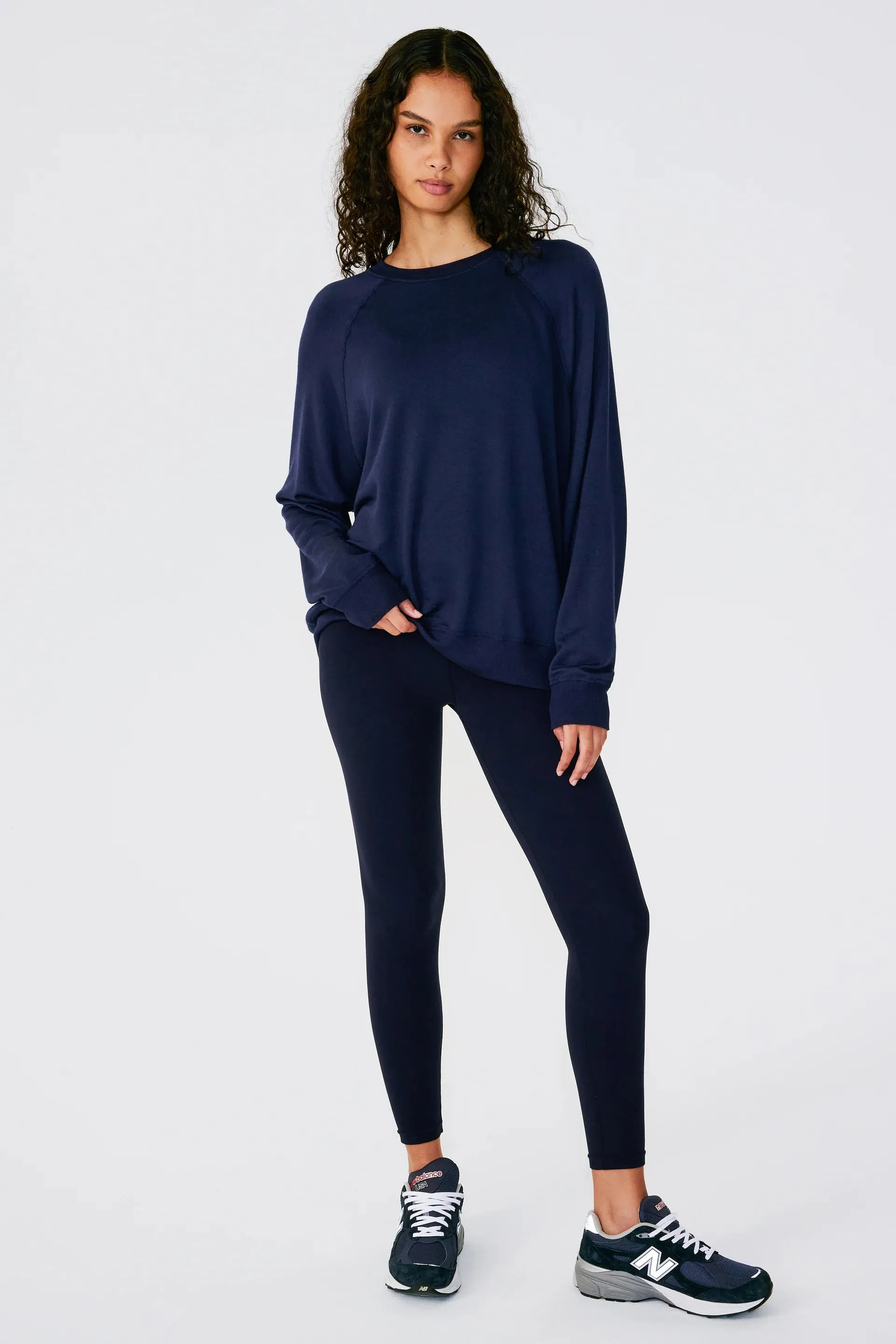 Andie Fleece Sweatshirt: Indigo