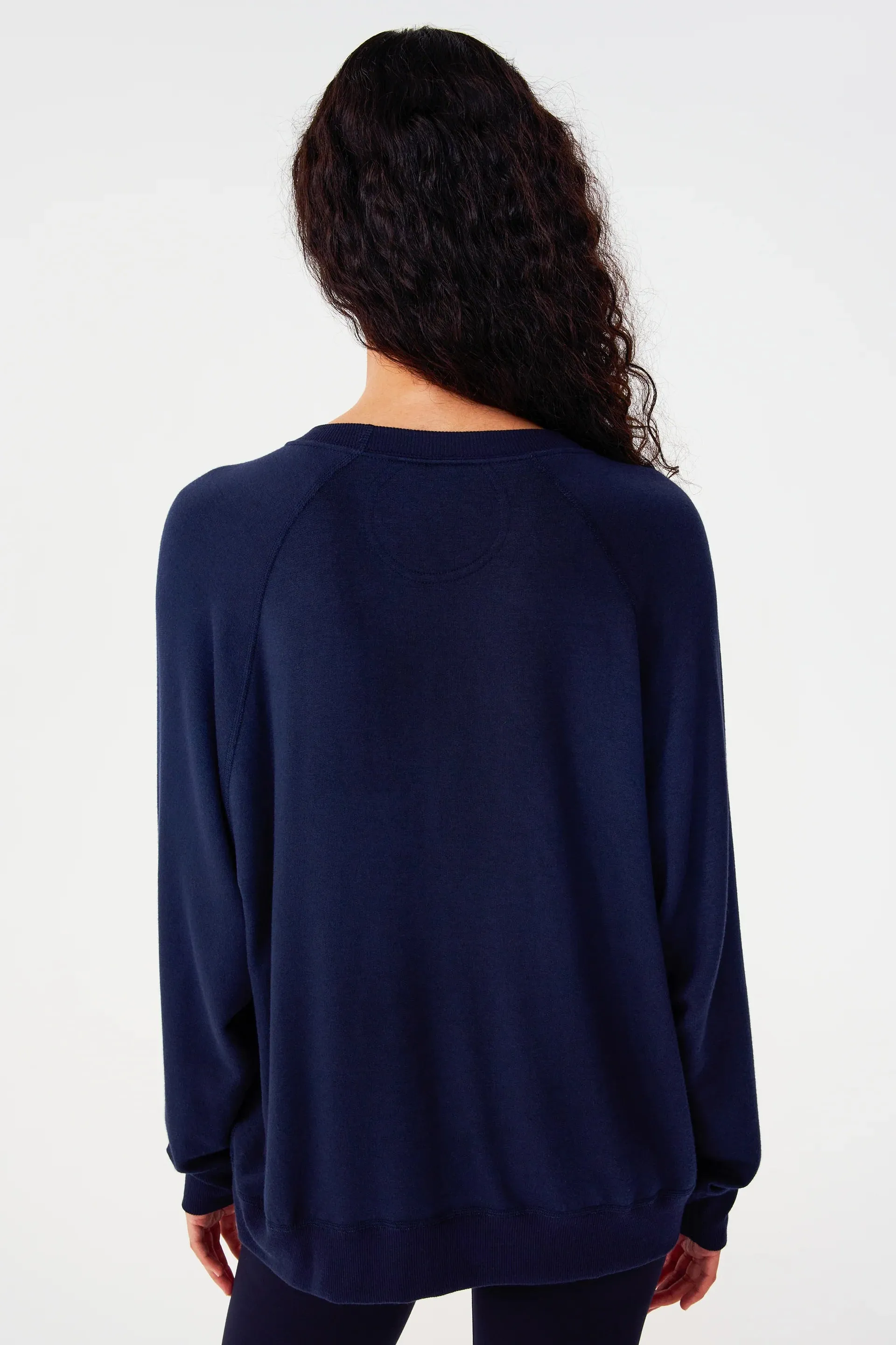 Andie Fleece Sweatshirt: Indigo