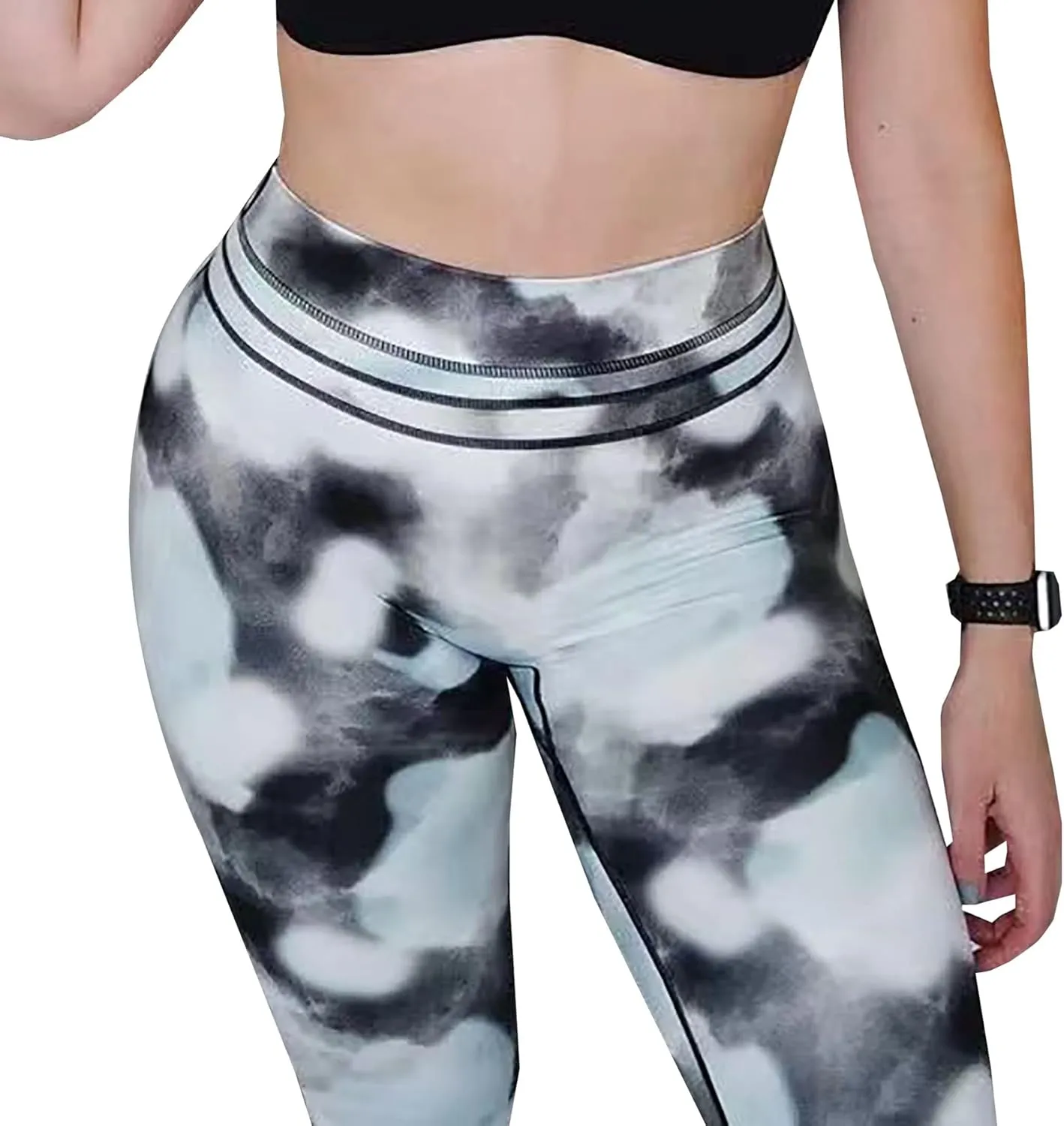 Aoxjox High Waisted Workout Leggings for Women Scrunch Tummy Control Luna Buttery Soft Yoga Pants 26"
