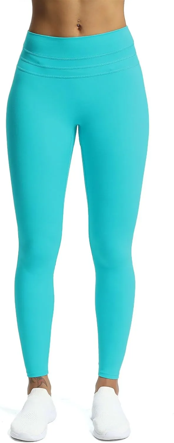 Aoxjox High Waisted Workout Leggings for Women Scrunch Tummy Control Luna Buttery Soft Yoga Pants 26"