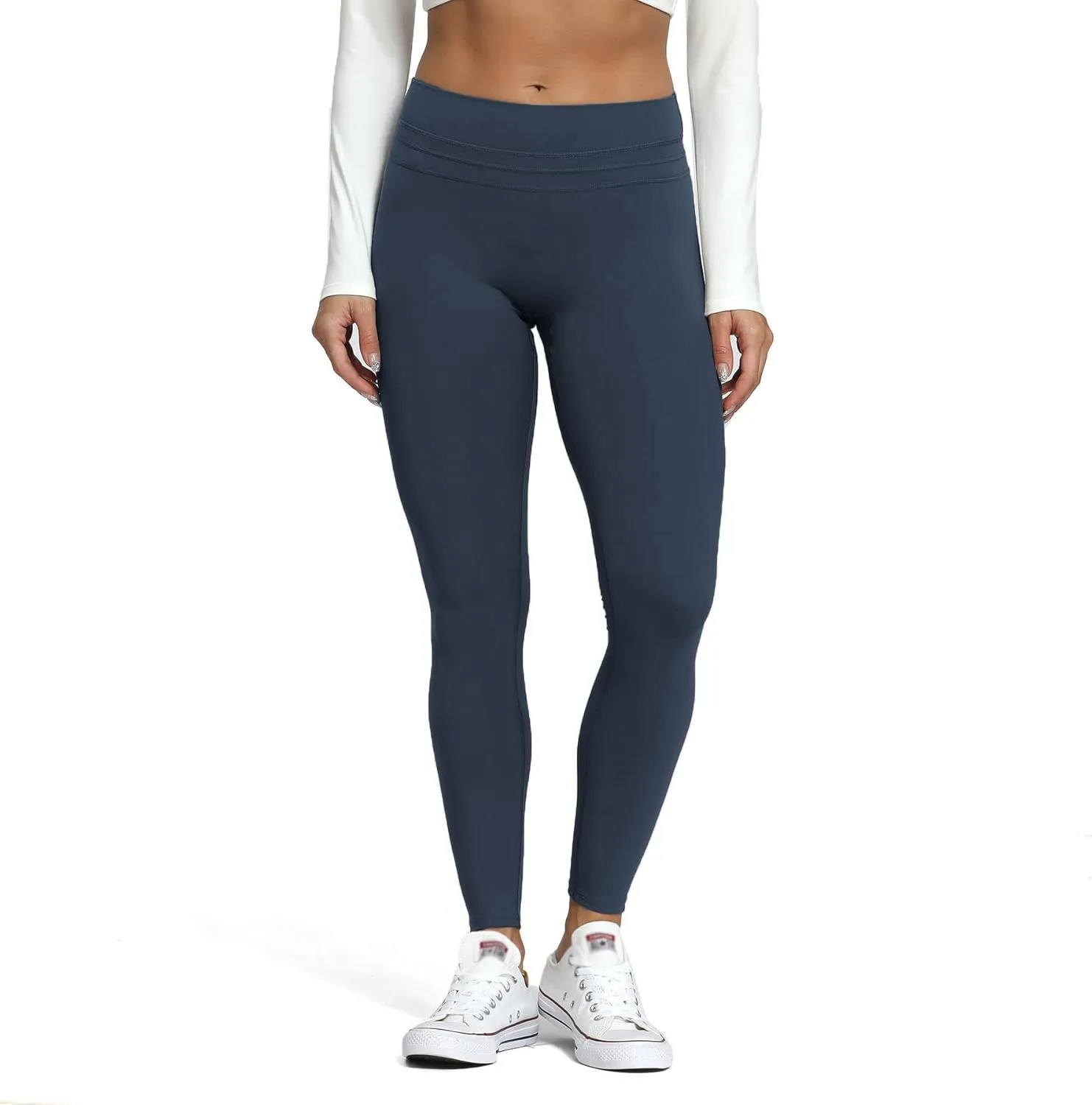 Aoxjox High Waisted Workout Leggings for Women Scrunch Tummy Control Luna Buttery Soft Yoga Pants 26"