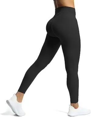 Aoxjox High Waisted Workout Leggings for Women Scrunch Tummy Control Luna Buttery Soft Yoga Pants 26"