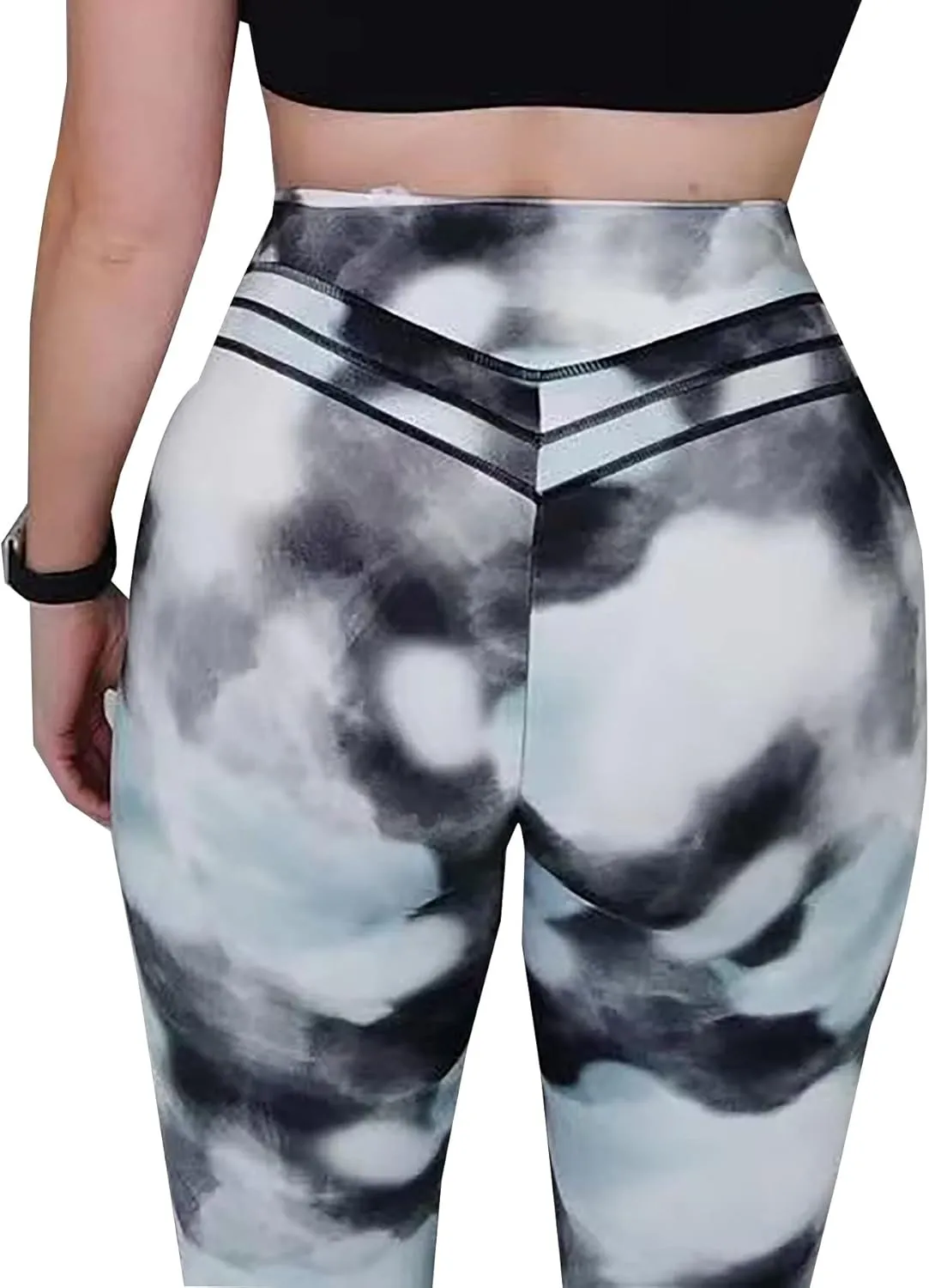 Aoxjox High Waisted Workout Leggings for Women Scrunch Tummy Control Luna Buttery Soft Yoga Pants 26"