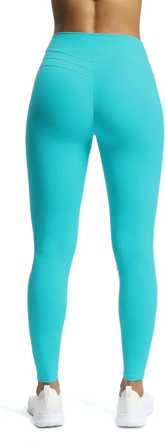 Aoxjox High Waisted Workout Leggings for Women Scrunch Tummy Control Luna Buttery Soft Yoga Pants 26"