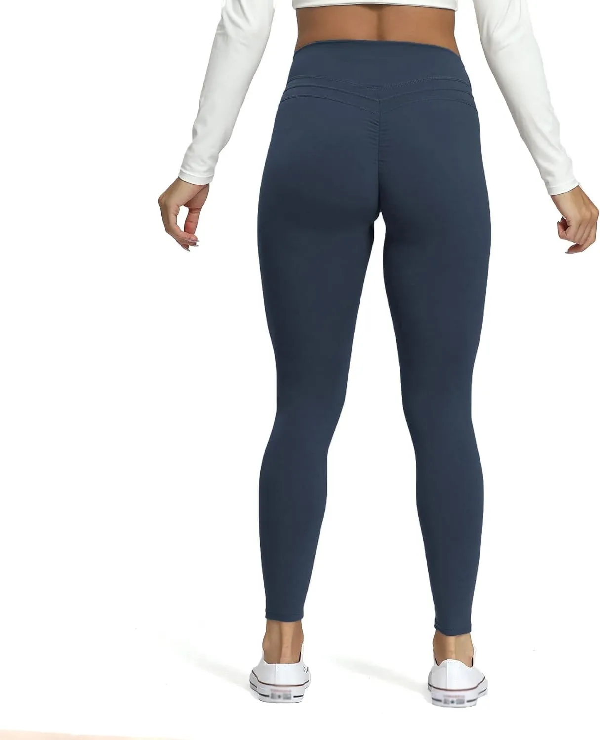 Aoxjox High Waisted Workout Leggings for Women Scrunch Tummy Control Luna Buttery Soft Yoga Pants 26"