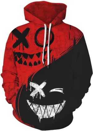 Basoteeuo Mens Hoodies Pullover Graphic Design 3D Cool Novelty Long Sleeve Hooded Sweatshirts with Pockets