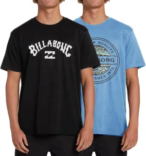 Billabong Big and Tall T-Shirts for Men  2 Pack Cotton Mens Beach Summer Tees