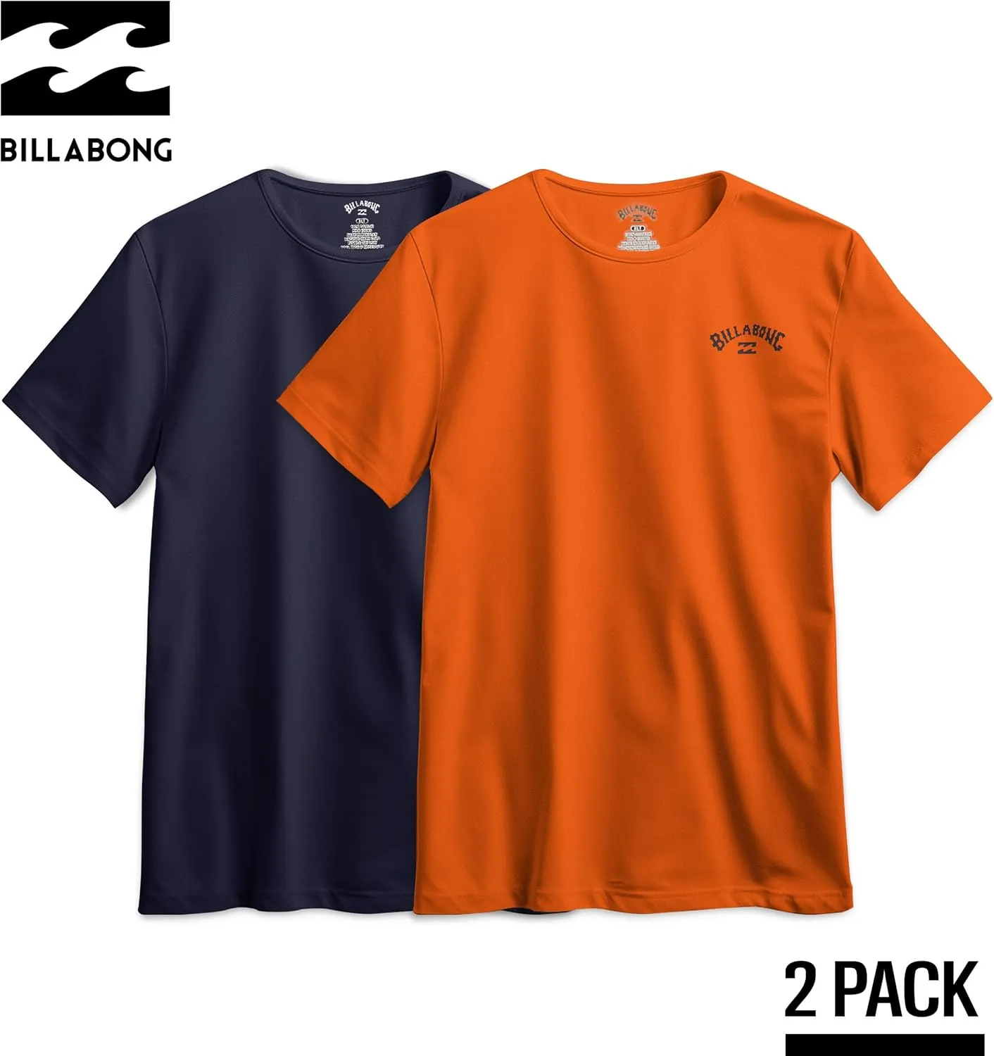 Billabong Big and Tall T-Shirts for Men  2 Pack Cotton Mens Beach Summer Tees