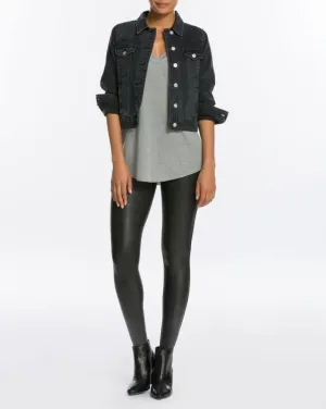 Black Faux Leather Spanx Leggings