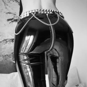 Black Latex Pants