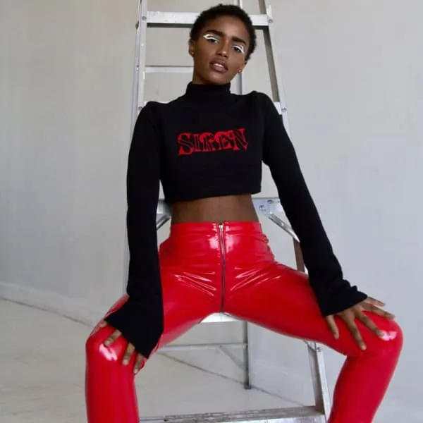 Black Latex Pants