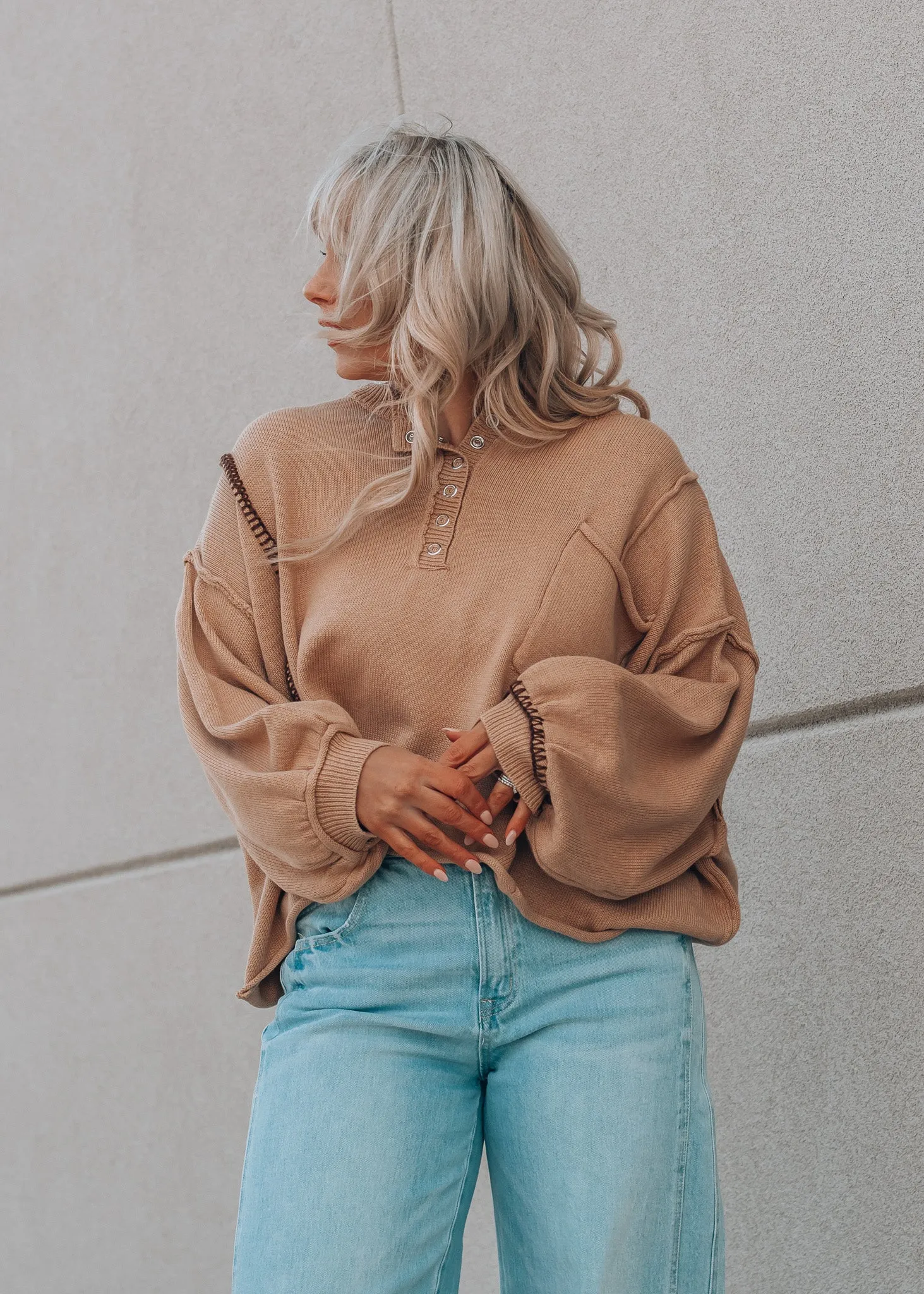 Caramel Latte Oversized Sweater