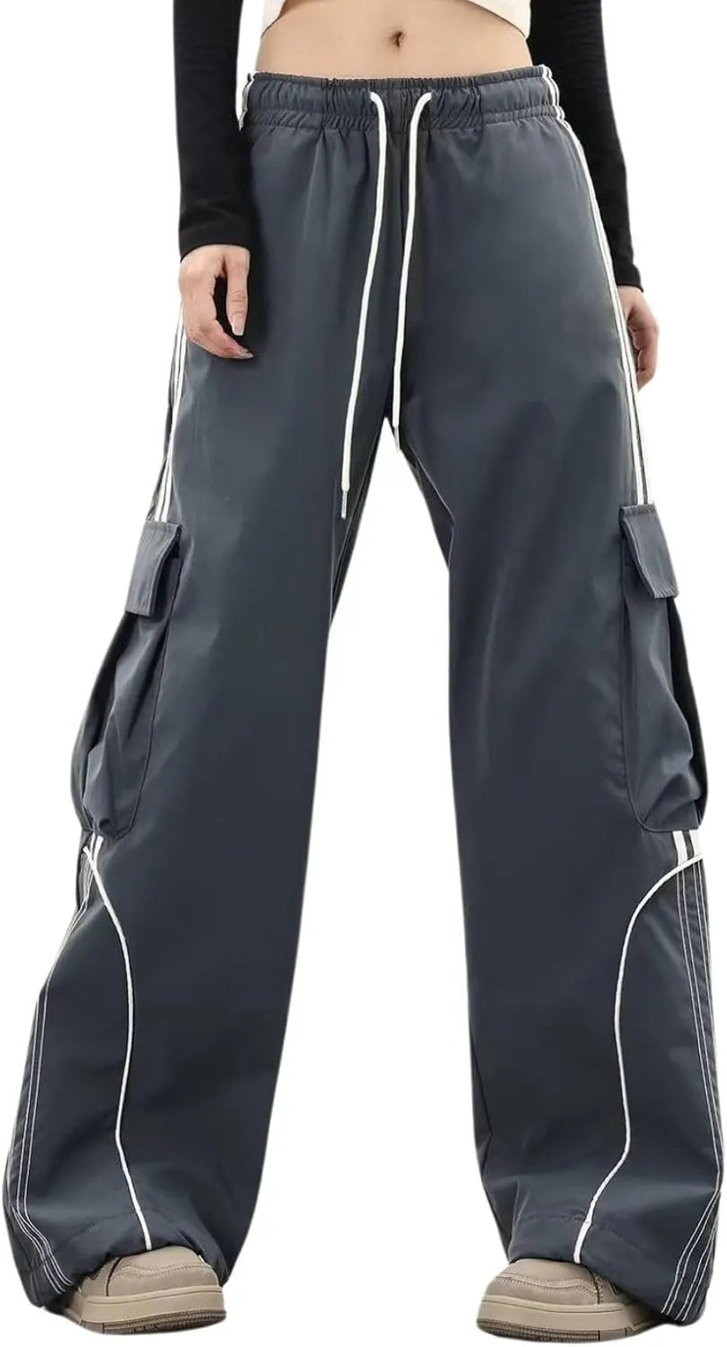 Cargo Sweatpants for Men Women High Waisted Straight Leg Baggy Sweatpants Hip Hop Track Pants Casual Trousers