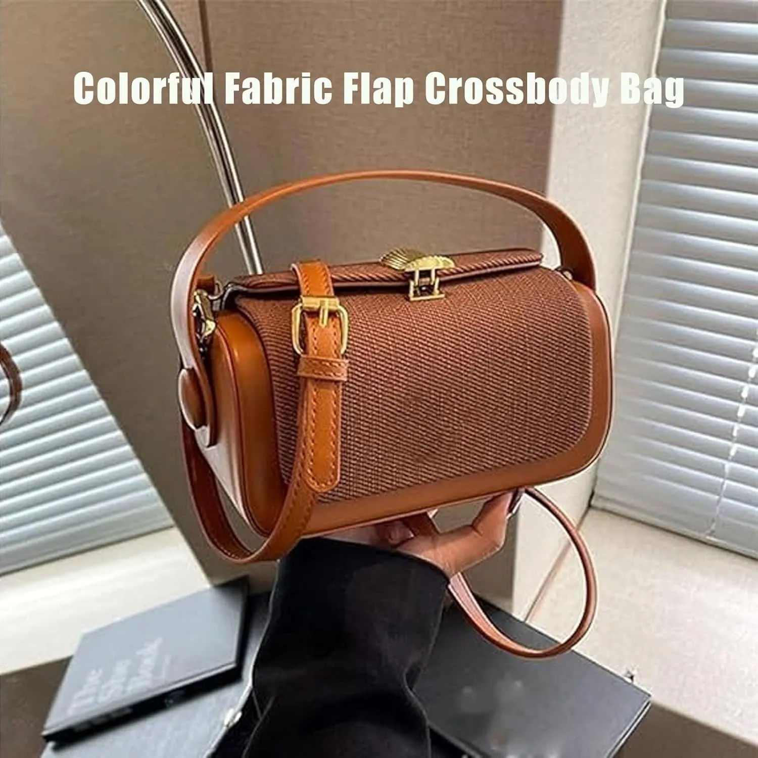Colorful Fabric Flap Crossbody Bag-Stylish and Functional Design, Women Chic Small Purse, Mini Shoulder Travel Purse
