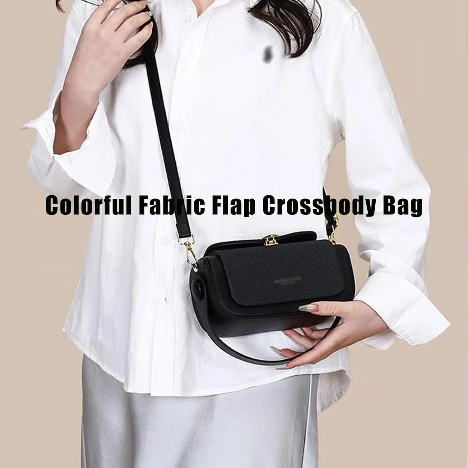 Colorful Fabric Flap Crossbody Bag-Stylish and Functional Design, Women Chic Small Purse, Mini Shoulder Travel Purse
