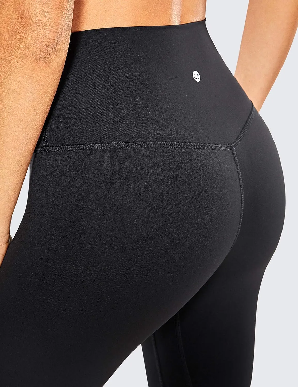 CRZ YOGA Women Naked Feeling Yoga Pants 25 Inches - 7/8 High Waisted Workout Leggings