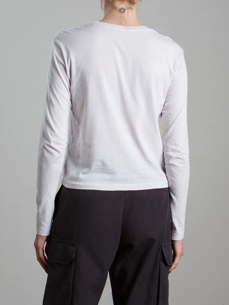 Drea Long-Sleeve Tee in Lightweight Jersey - Fog