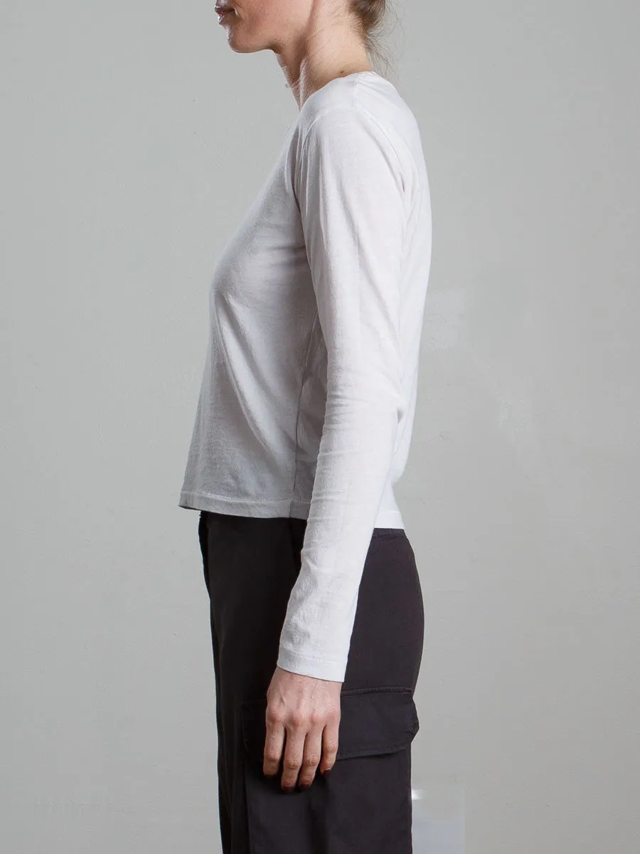 Drea Long-Sleeve Tee in Lightweight Jersey - Fog