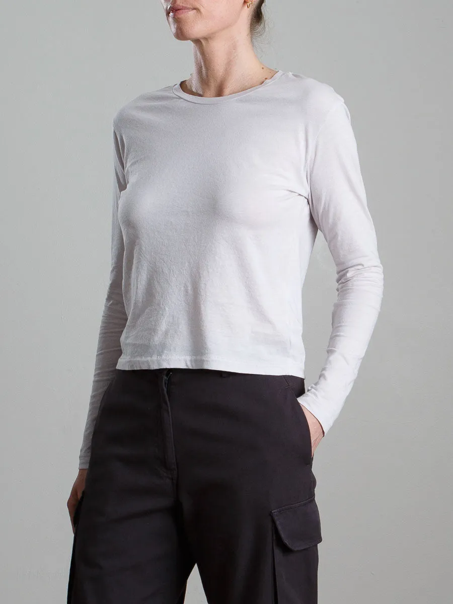 Drea Long-Sleeve Tee in Lightweight Jersey - Fog