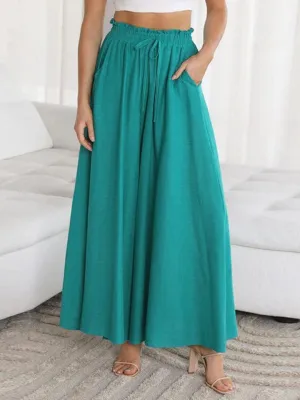 Exceptional Elastic Waist Palazzo Pants