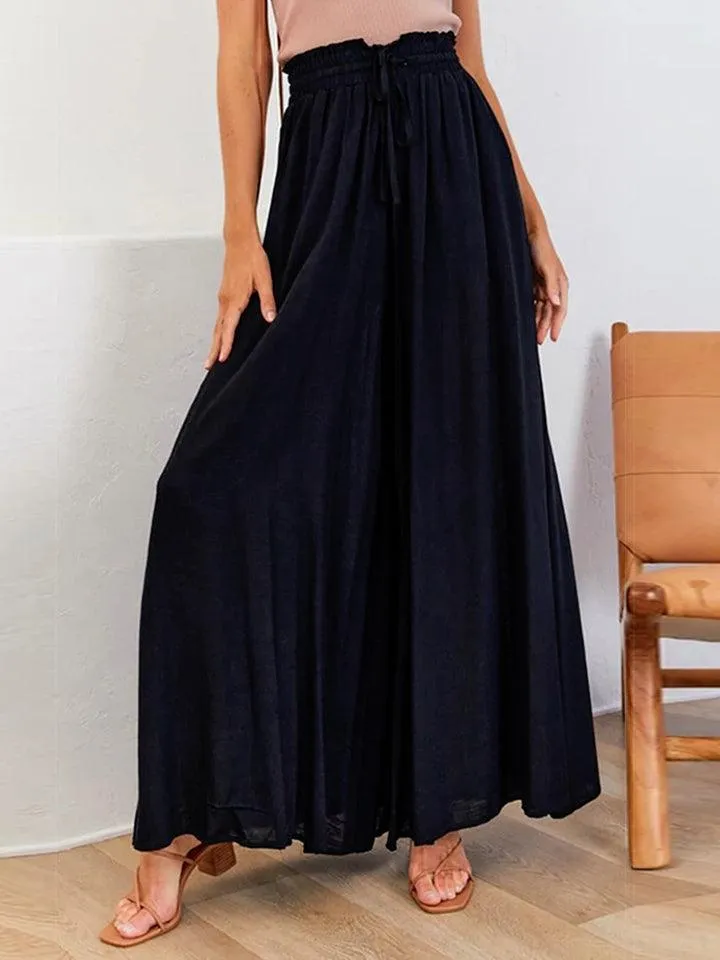 Exceptional Elastic Waist Palazzo Pants