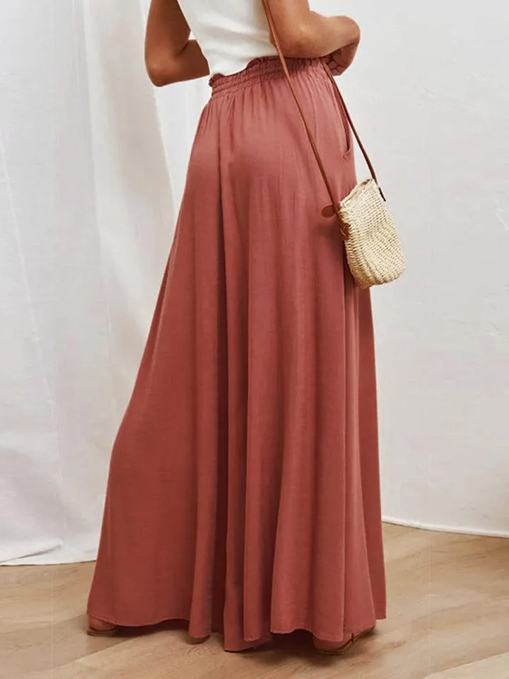 Exceptional Elastic Waist Palazzo Pants