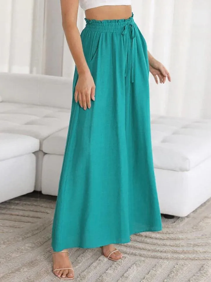Exceptional Elastic Waist Palazzo Pants