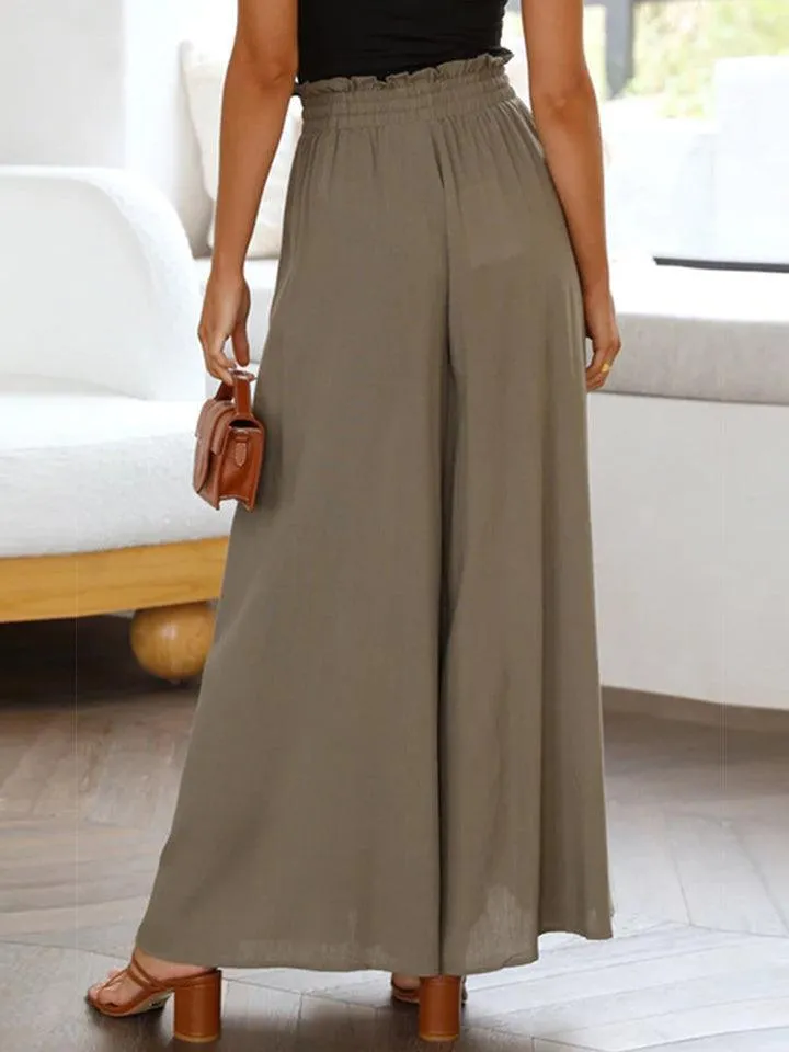 Exceptional Elastic Waist Palazzo Pants