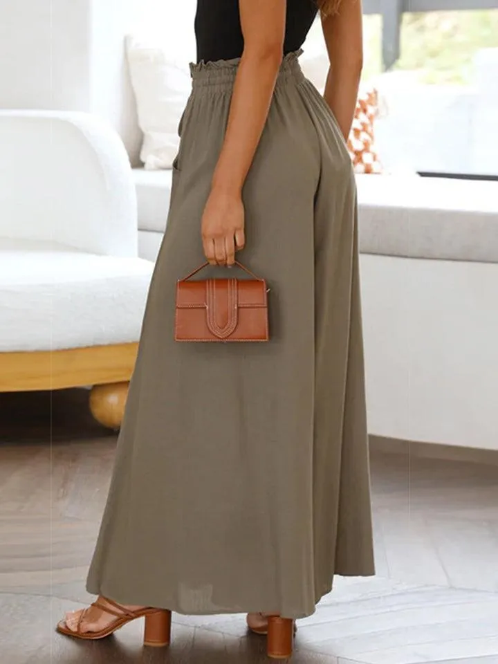 Exceptional Elastic Waist Palazzo Pants