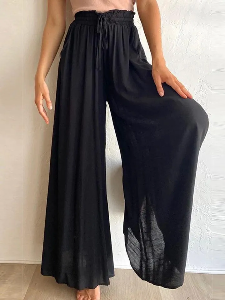 Exceptional Elastic Waist Palazzo Pants