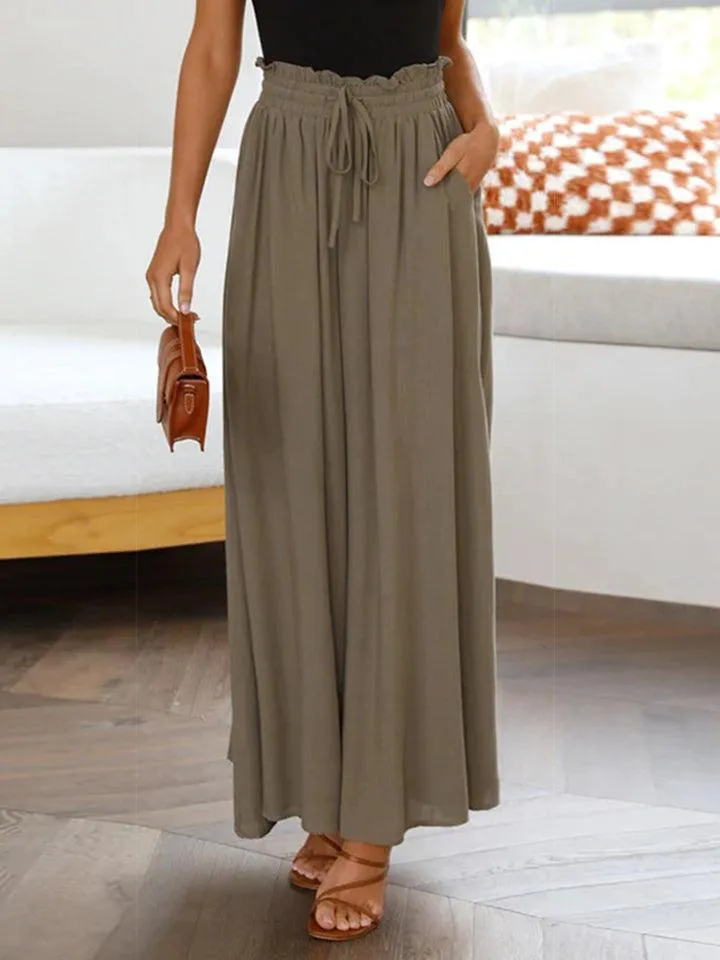 Exceptional Elastic Waist Palazzo Pants
