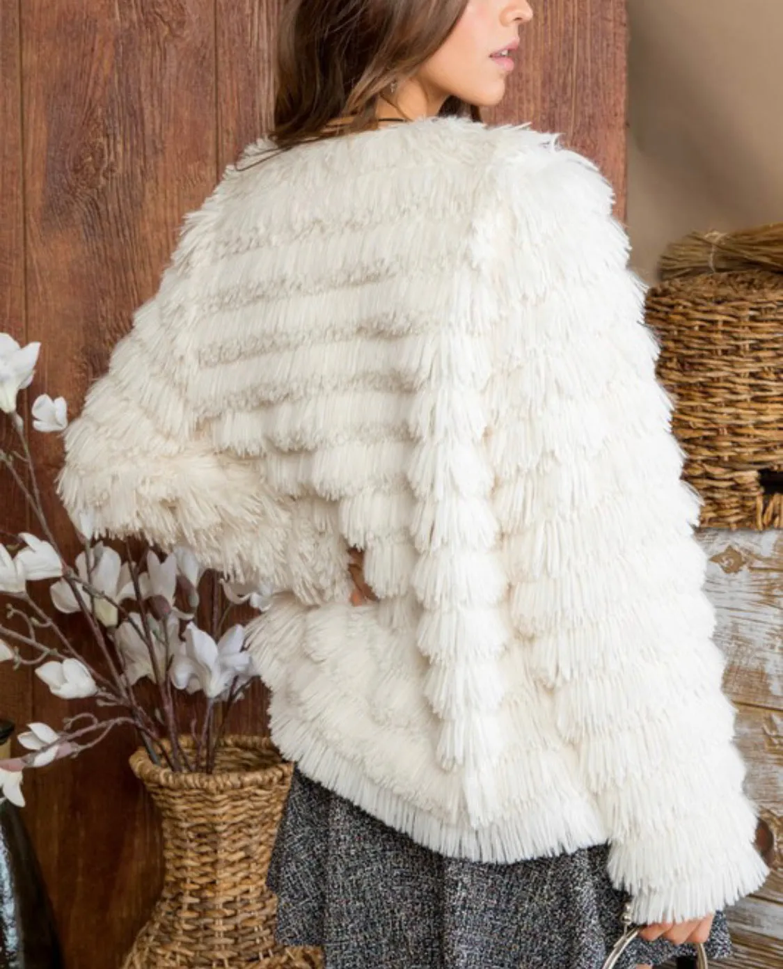 Fluffy Slim Fit Jacket